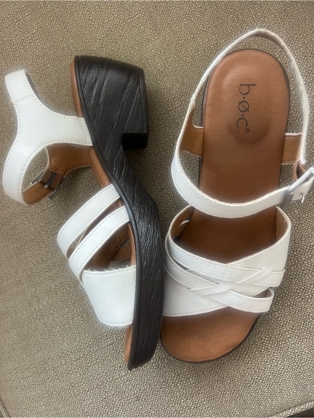 BOC Jolene Leather Sandals for Wide Feet